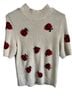 Anthropologie Print Ivory Red Multi Color Pullover Sweater Size M - photo 2