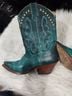 Justin 100% Leather Teal Boots Size 7 - photo 7