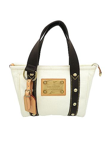 Louis Vuitton Louis Vuitton Antigua Cabas PM (with initials 'K.A') Women's/Men's Handbag M40039 (Discontinued) Canvas White (view 1)