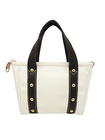 Louis Vuitton Louis Vuitton Antigua Cabas PM (with initials 'K.A') Women's/Men's Handbag M40039 (Discontinued) Canvas White (view 2)