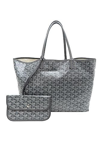 Goyard Goyard Saint Louis PM Women's/Men's Tote Bag, Goyardine Canvas, Gray (view 1)