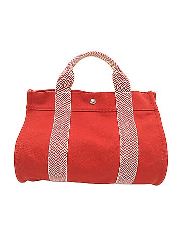 Hermès Hermes Cannes PM Women's Tote Bag, Canvas, Orange (view 2)