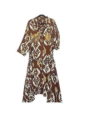 Ashley Stewart Belted Maxi Dress Casual Dress (view 1)