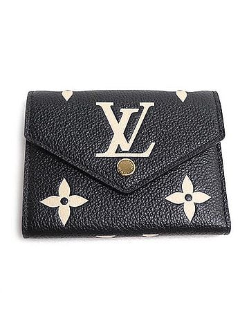 Louis Vuitton LOUIS VUITTON Louis Vuitton Portefeuille Victorine Tri-fold Wallet Bicolor Empreinte Black M80968 Women's (view 1)