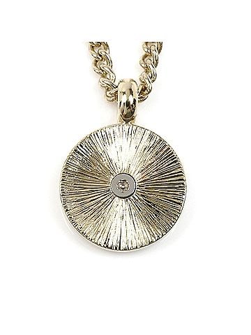 Chanel CHANEL GP Rhinestone Coco Mark Necklace ABG026 B21074 59cm Women's (view 2)