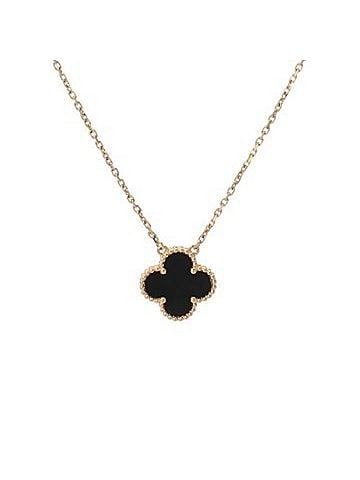 Van Cleef & Arpels VAN CLEEF & ARPELS Alhambra Necklace VCARPMOP00 Women's 18K Yellow Gold YG A Rank Used Ginzo (view 1)
