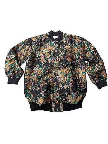Anthropologie Oversized Jacquard Bomber Floral Jacket Jacket (view 1)