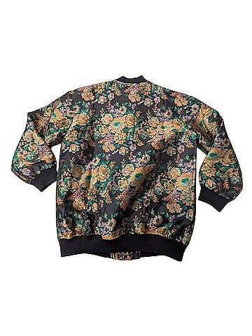 Anthropologie Oversized Jacquard Bomber Floral Jacket Jacket (view 2)
