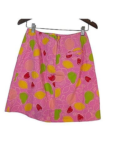 Lilly Pulitzer Y2K Fruit Print A-Line Mini Casual Skirt (view 2)