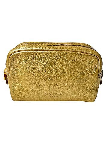Loewe Loewe Heritage Gold Leather Cosmetic Pouch/Accessory Case for Women (view 1)