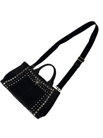 Prada Prada Canapa Bijou Stud 2-Way Tote Bag Shoulder Crossbody for Women (view 2)