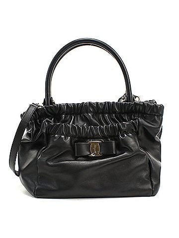 Salvatore Ferragamo Salvatore Ferragamo FERRAGAMO Ferragamo Handbag 21 C793 2WAY Vera Ribbon Women's Black (view 1)