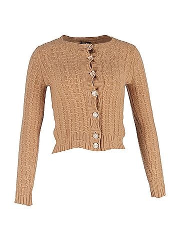 Chanel Chanel Cable Knit Cardigan in Brown Wool (view 1)