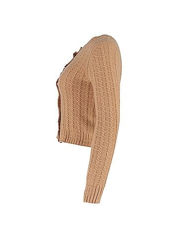 Chanel Chanel Cable Knit Cardigan in Brown Wool (view 2)