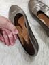 STAUD 100% Leather Gold Flats Size 8 1/2 - photo 3