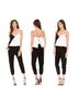 Parker 100% Polyester Color Block Black White Jumpsuit Size S - photo 9