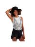 Intimately by Free People White Blue Black Bodysuit Size M - photo 2