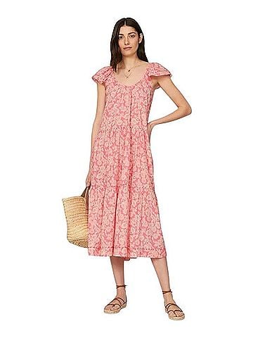 The Great. The Whipstitched Plumeria Dress Casual Dress (view 1)