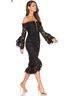Nicholas 100% Polyester 5% Spandex Black Cocktail Dress Size 2 - photo 4