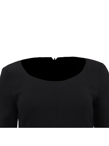 Theory  Theory Long Sleeve Mini Dress with Pockets in Black Polyester (view 2)