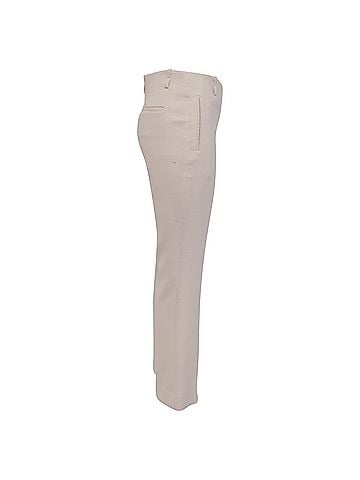 Theory  Theory High-Waisted Straight-Leg Trousers in Beige Polyester (view 2)