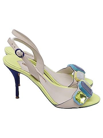 Sophia Webster Sophia Webster Jewel-Embellished Slingback Sandal Heels in Multicolor Leather  (view 1)