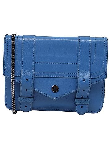 Proenza Schouler Proenza Schouler Large PS1 Wallet on Chain in Blue Leather (view 1)