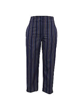 Burberry Burberry Striped Cropped Trousers In Blue Wool (view 1)