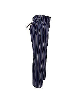 Burberry Burberry Striped Cropped Trousers In Blue Wool (view 2)