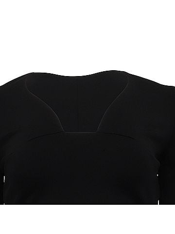 Givenchy  Givenchy Long Sleeve Crop Top in Black Viscose (view 2)