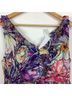 MARCHESA notte 100% Polyester Floral Blue Multi Color Casual Dress Size 6 - photo 6