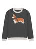 Golden 100% Cotton Gray White Orange Pullover Sweater Size M - photo 1