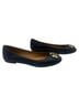 Tory Burch 100% Leather Blue Gold Flats Size 9 - photo 4