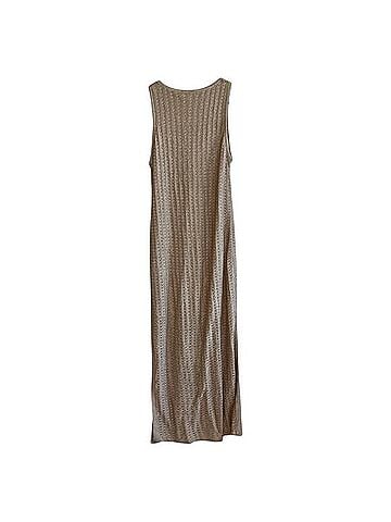 Lauren by Ralph Lauren Linen Blend Pointelle Knit Sleeveless Midi Dress Casual Dress (view 2)