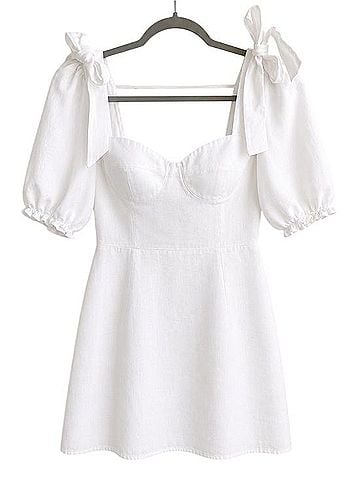 Reformation Spring Linen Dress Casual Dress (view 2)