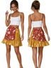 Walter Baker Floral Yellow Orange Casual Skirt Size 6 - photo 1