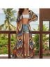 Bel Kazan 100% Rayon Floral Orange Blue Kimono One size - photo 4
