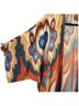 Bel Kazan 100% Rayon Floral Orange Blue Kimono One size - photo 11