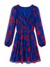 Guess Floral Blue Red Casual Dress Size 0 - photo 1