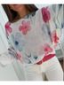 Pomelo 100% Viscose Floral Multi Color Pullover Sweater One size - photo 3