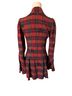 Free People Plaid Red Black Multi Color Long Sleeve Button-Down Shirt Size S - photo 5