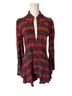 Free People Plaid Red Black Multi Color Long Sleeve Button-Down Shirt Size S - photo 2