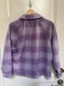 Madewell 100% Polyester Plaid Purple Jacket Size XXS - photo 3