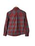 DIXXON 100% Polyester Plaid Red Gray Long Sleeve T-Shirt Size M - photo 2