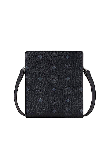 MCM Women's Black/Grey Visetos Zipped Wallet Multifunction Lanyard (view 1)