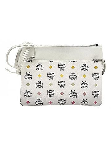 MCM White Rainbow Visetos Coated Canvas Crossbody Bag (view 1)