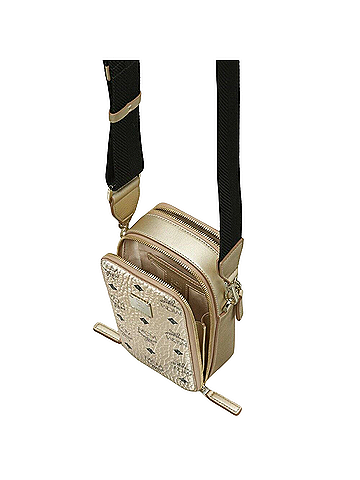 MCM Visetos Berlin Gold  Crossbody Camera Bag (view 2)