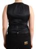 Dolce & Gabbana Basic 100% Wool Solid Black Black Button Down Sleeveless Viscose Vest Women's Top Size XXS - photo 3