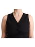Dolce & Gabbana Basic 100% Wool Solid Black Black Button Down Sleeveless Viscose Vest Women's Top Size XXS - photo 4