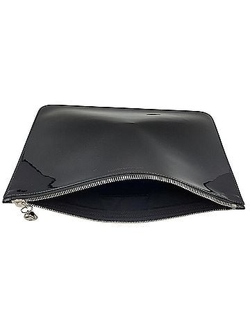 Alexander McQueen Women's Black Patent Leather Skull Charm Large Pouch (view 2)
